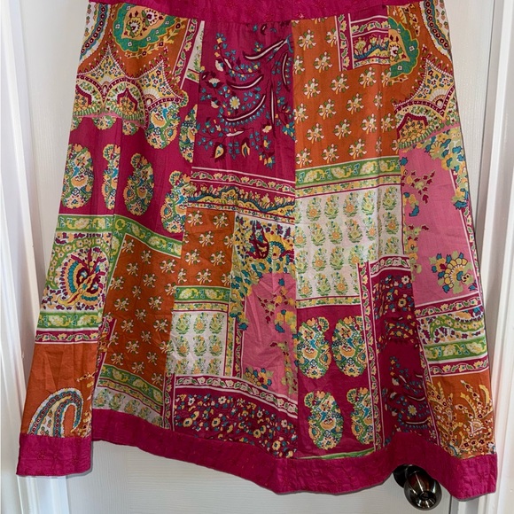 Van Huesen Top & Skirt Tropical NWT L Vibrant Multi Colors Vacation Island Artsy - Picture 4 of 14